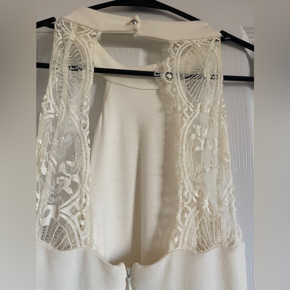 Lulus White Halter Neck Skater Dress - Picture 7 of 9